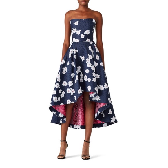 Shoshanna Midnight Paladina High Low Gown size 4 - Picture 1 of 3